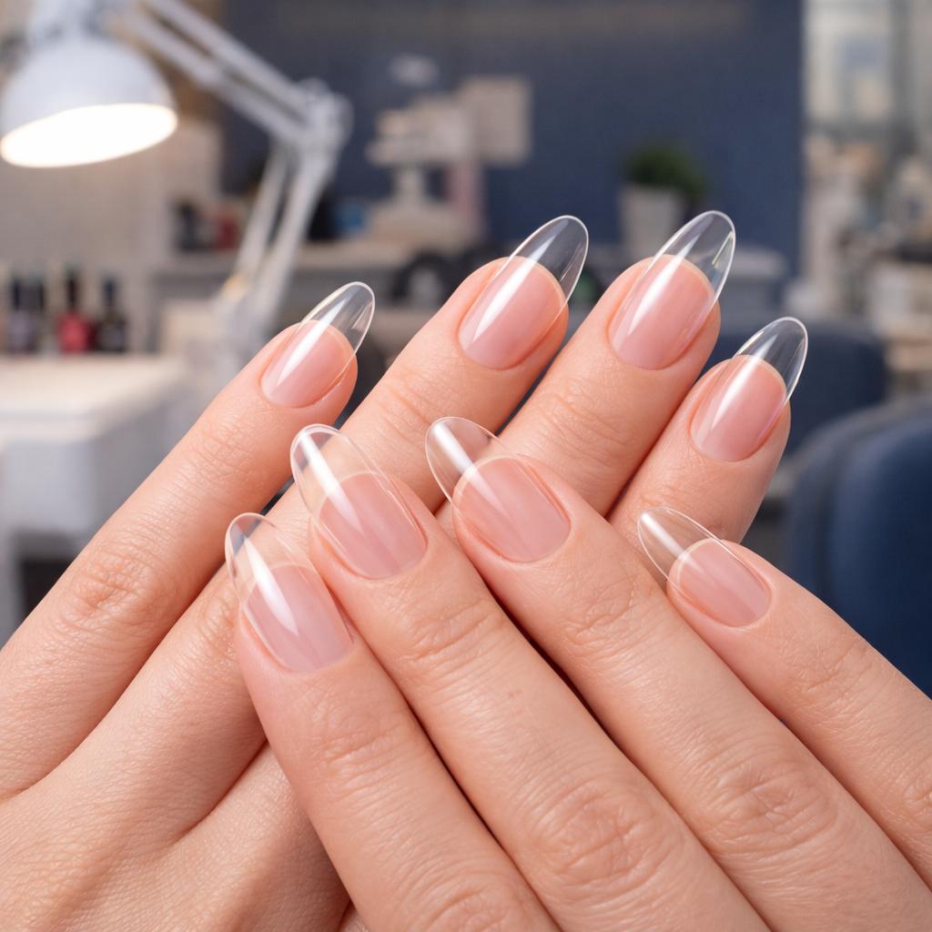 Miss Cherry 600pz Tips con sonrisa Mini Almendra corto, 12 Tamaños media punta