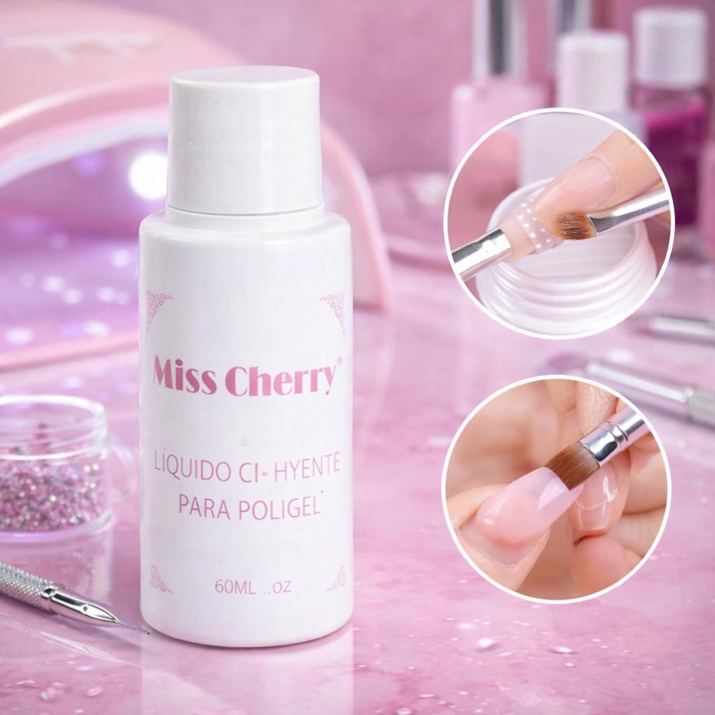 Miss Cherry Liquido Diluyente 60ml para polygel profesional