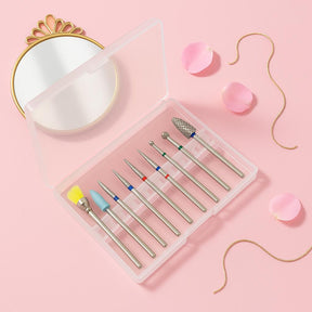 Miss Cherry 10 piezas de brocas de cerámica para uñas, pulidora de uñas eléctrica, brocas para pulidora, herramientas de decoración de uñas para manicura y pedicura