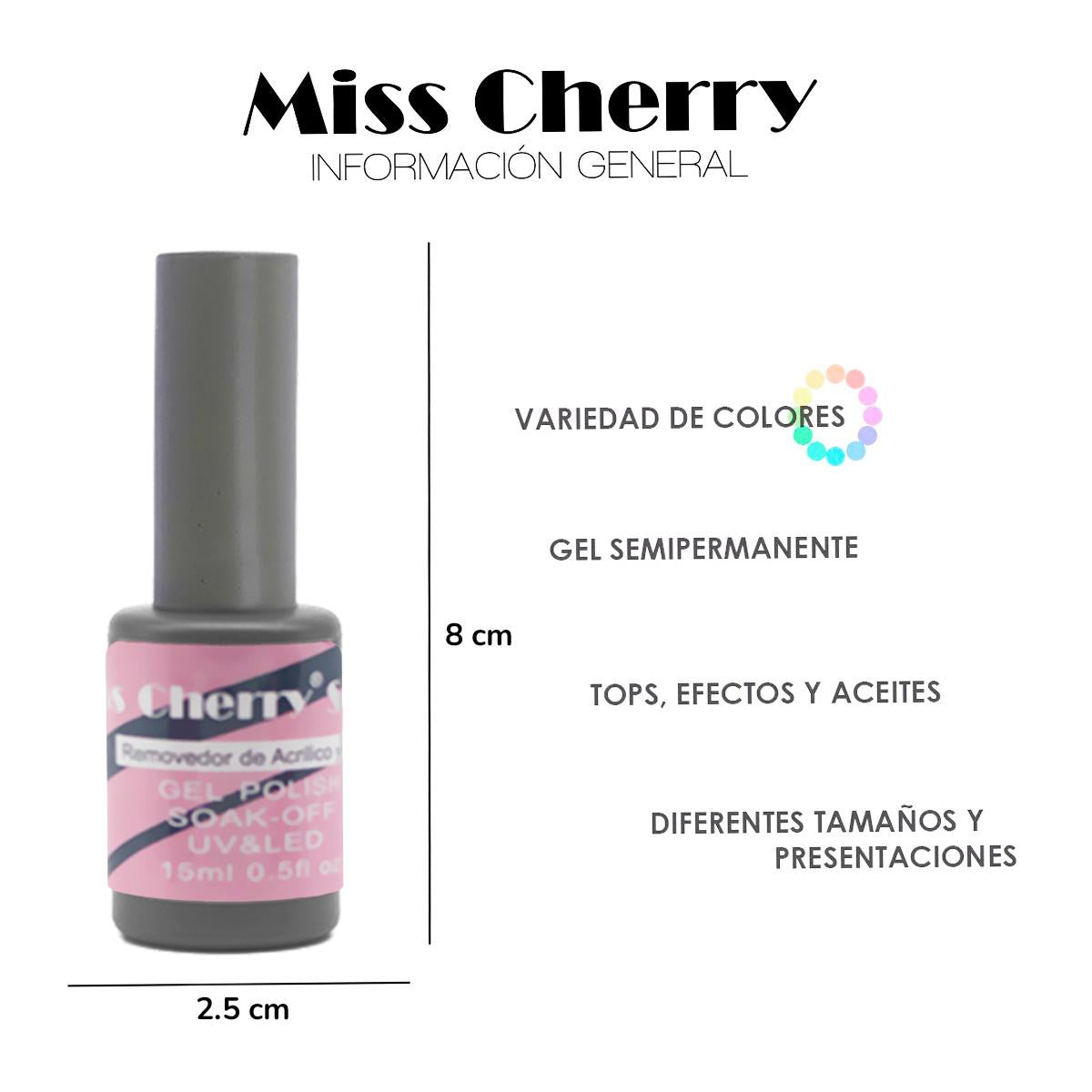 Miss Cherry Magic Removedor Gel para uñas
