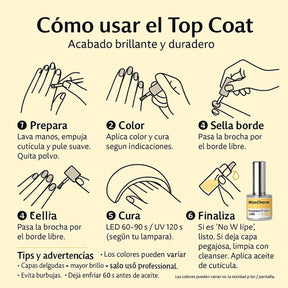 Miss Cherry Tempered TOP Coat Alta resistencia profesional para manicura