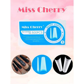 Miss Cherry Tips para el arte de las uñas acrilicas naturales 500 pcs