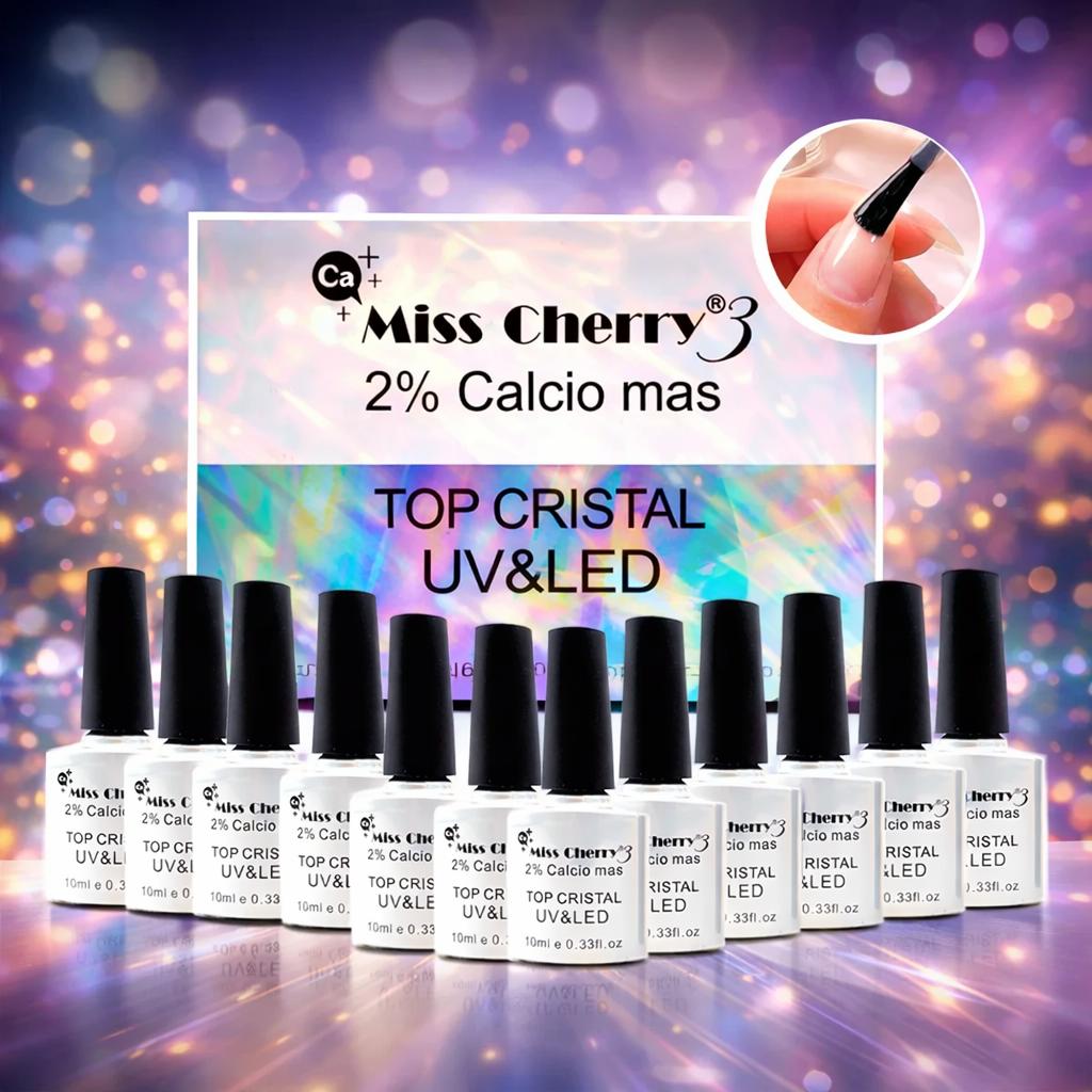 Miss Cherry TOP COAT UV&LED 2% CALCIO 10ml 12 Piezas