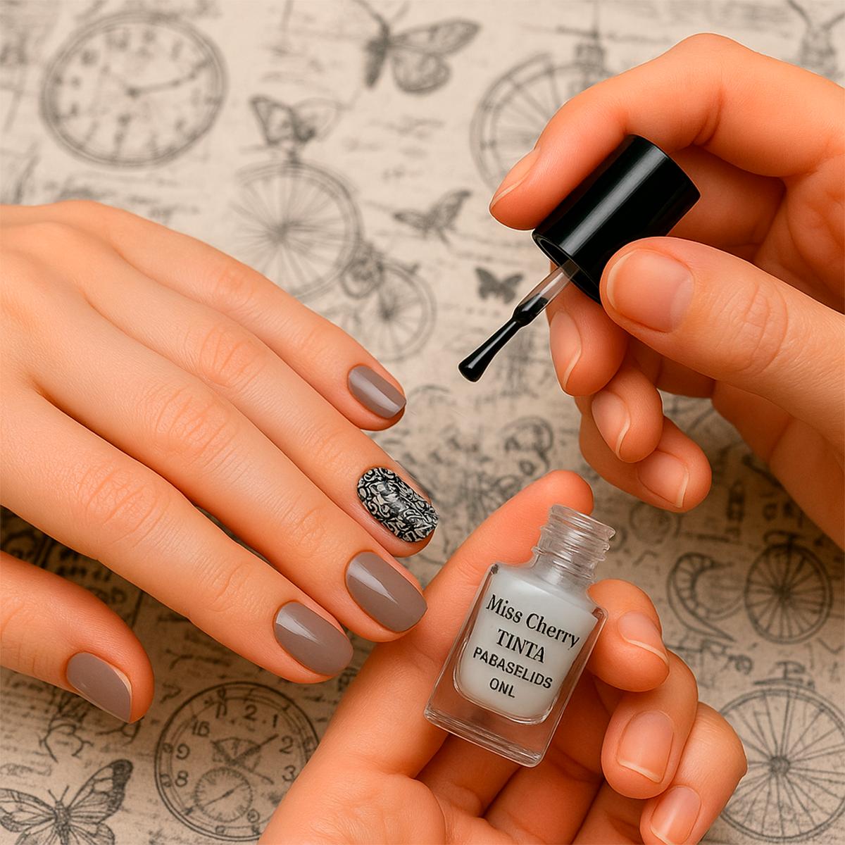 Miss Cherry Tinta para sellos Stamping en uñas barniz semipermanente Esmalte profesional
