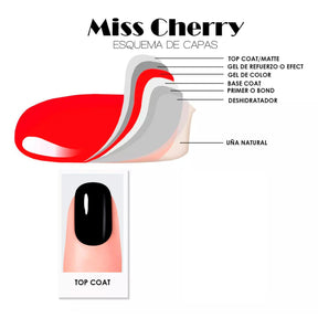 Miss Cherry Gama Gel Efecto Vitral Semi Permanente Uv 12 Pz