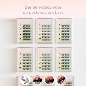 Miss Cherry Pestañas Set de extensiones de pestañas postizas mezcla de pestañas sintéticas