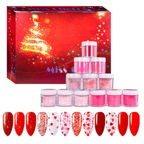 Miss Cherry Polvo Acrilico Para Uñas Esculturales 12 Pzs 10g