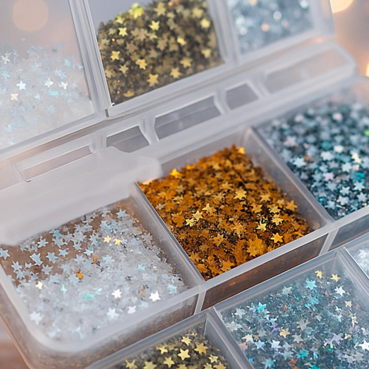 Miss Cherry 2 estuches de Estrellas Para Decoracion colroes enviados al azar Uñas Accesorios