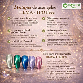 HEMATPOFree Miss Cherry Gama Anubis ojo de gato efecto gel uñas