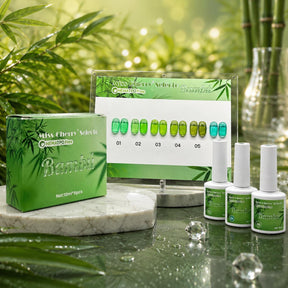 Miss Cherry Gama Gel BAMBU  Vitral Transparente 10ml 6 Piezas gel semipermanente UV LED profesional Nails manicura uñas