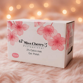 Miss Cherry Gel semipermanente TOP Coat y TOP Cristal Gel Polish Esmalte 12 pcs 10 ml Uñas Nails Efectos