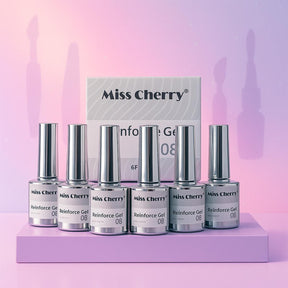 Miss Cherry Reinforce Gel Base ideal para nivelar reforzar y fortalezer uñas Gel profeional UV LED