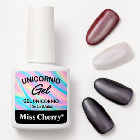 Miss Cherry Gel Unicornio Efecto ojo de gato Gel Semipermanente UV/LED  con efecto manicura uñas
