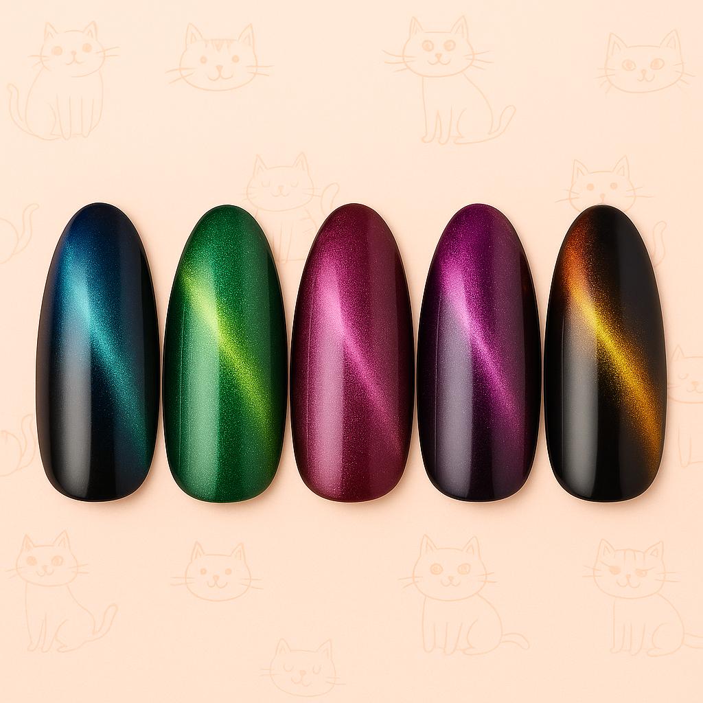 Miss Cherry Iman Patitas, 2pz para Efecto Ojo De Gato, Manicura Semipermanente iman Modelos enviados al azar