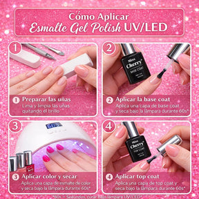 Miss Cherry Gel San Valentin Esmalte Semipermanente UV/Led para Uñas Polish 12 pzs 12 ml