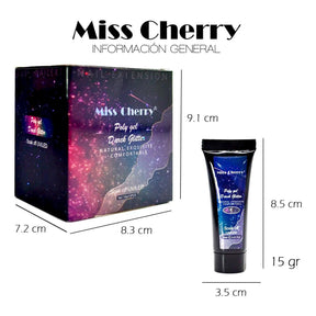 Miss Cherry Polygel Dark Glitter  12 pcs Brillo Oscuro para Uñas Esculpidas