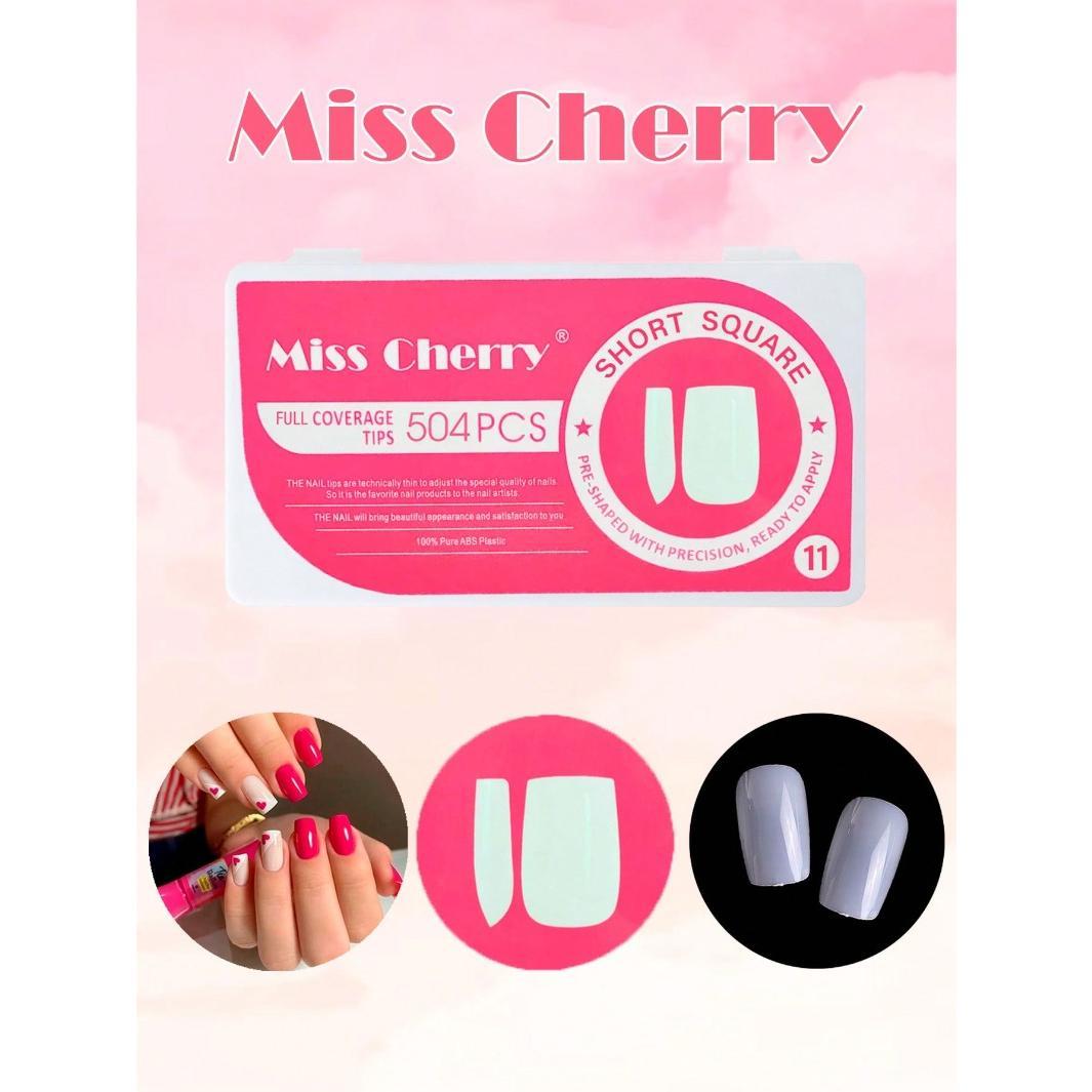Miss Cherry Tips para el arte de las uñas acrilicas naturales 500 pcs