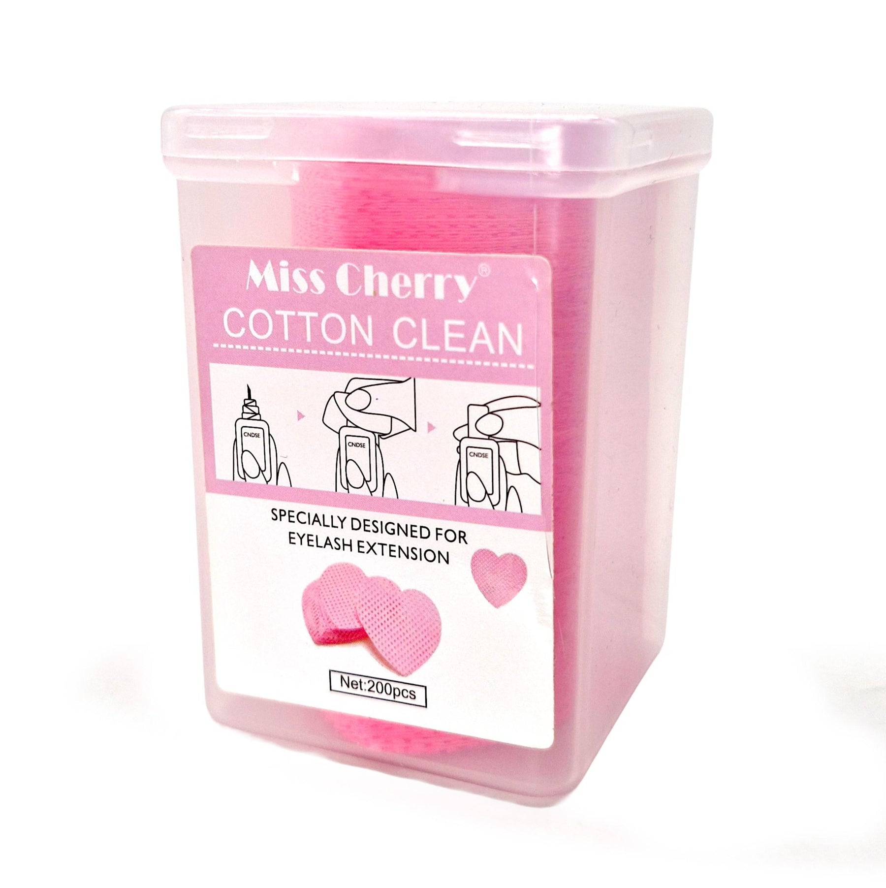 Miss Cherry Cotton Clean Toallitas Algodon Secas de Limpieza para Uñas 200 pzs