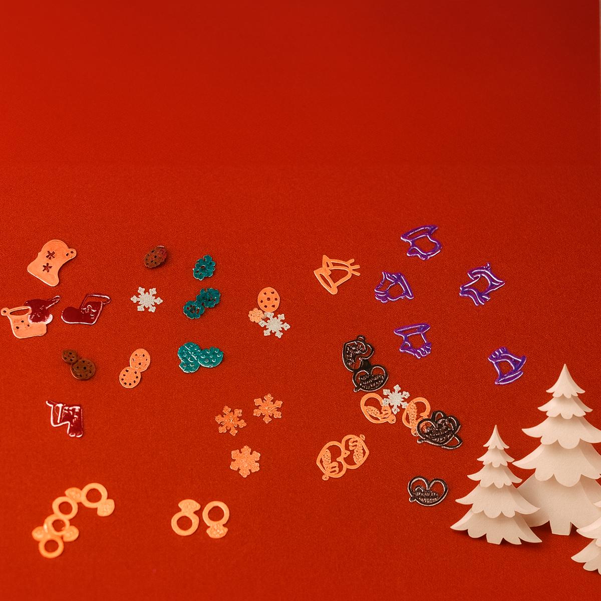 Miss Cherry Decoraciones Uñas Navidad Felices Fiestas Para Uñas  Dijes Figuras Nail - 2 Estuches