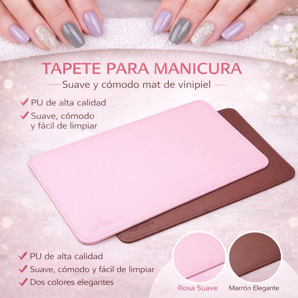 Miss Cherry Tapete de mesa para manicura, para mantener limpio, plegable, lavable