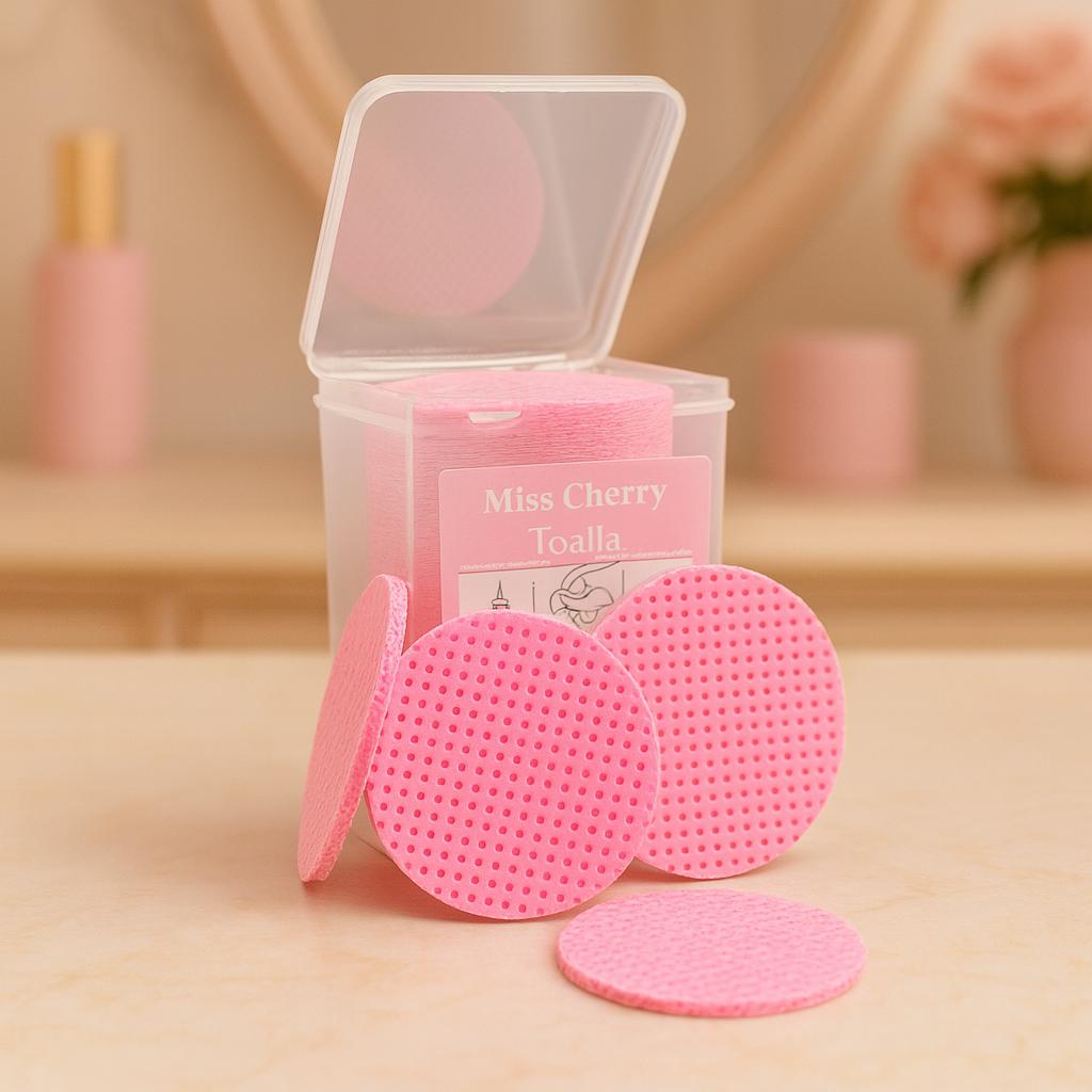 Miss Cherry Forma de Galleta Toallitas limpiadoras sin pelusa rosa 200pz