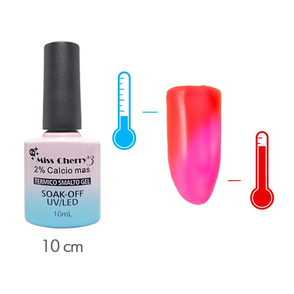 Miss Cherry Gel Esmalte Semipermanente Efecto Térmico para Uñas 12 pzs 10 ml