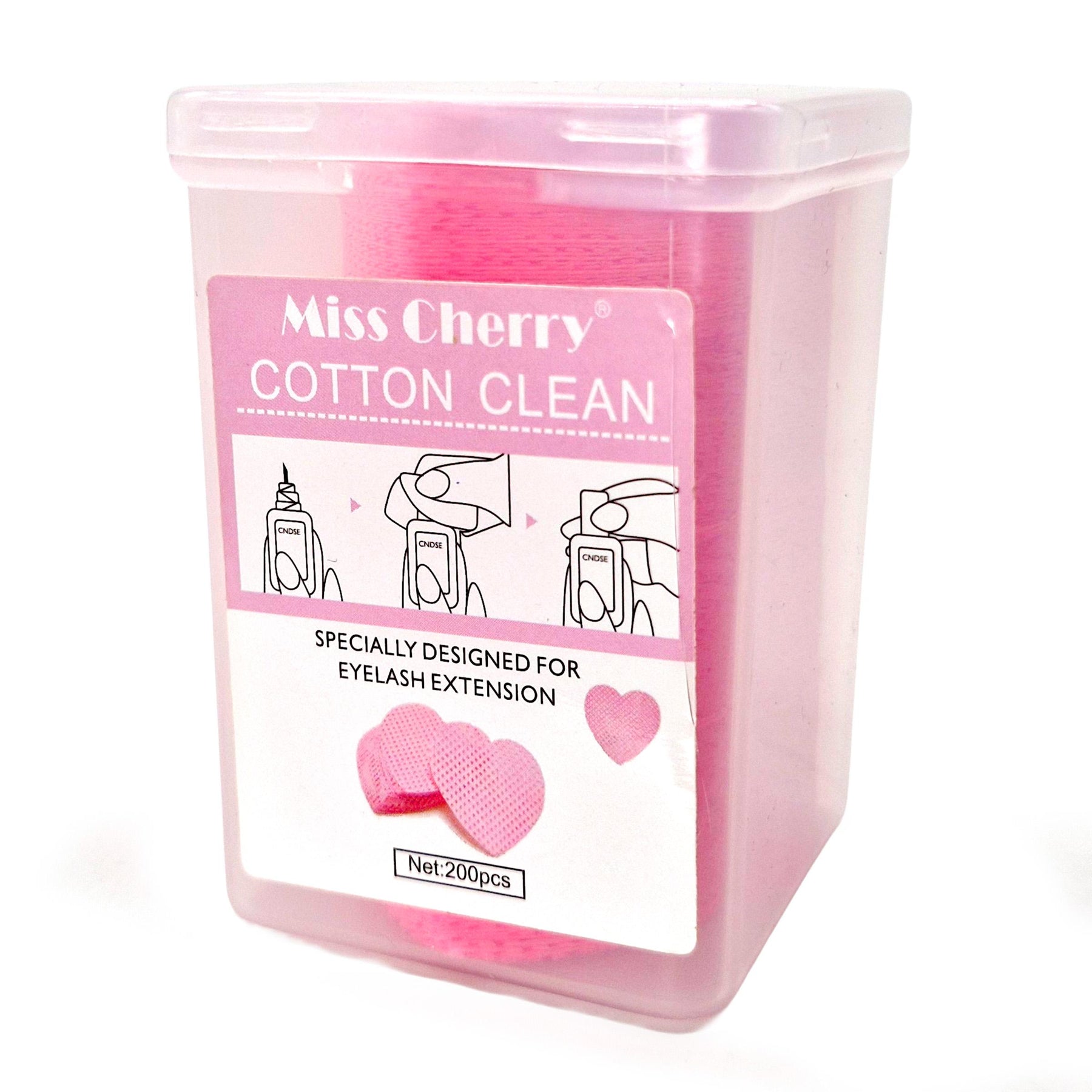 Miss Cherry Cotton Clean Toallitas Algodon Secas de Limpieza para Uñas 200 pzs