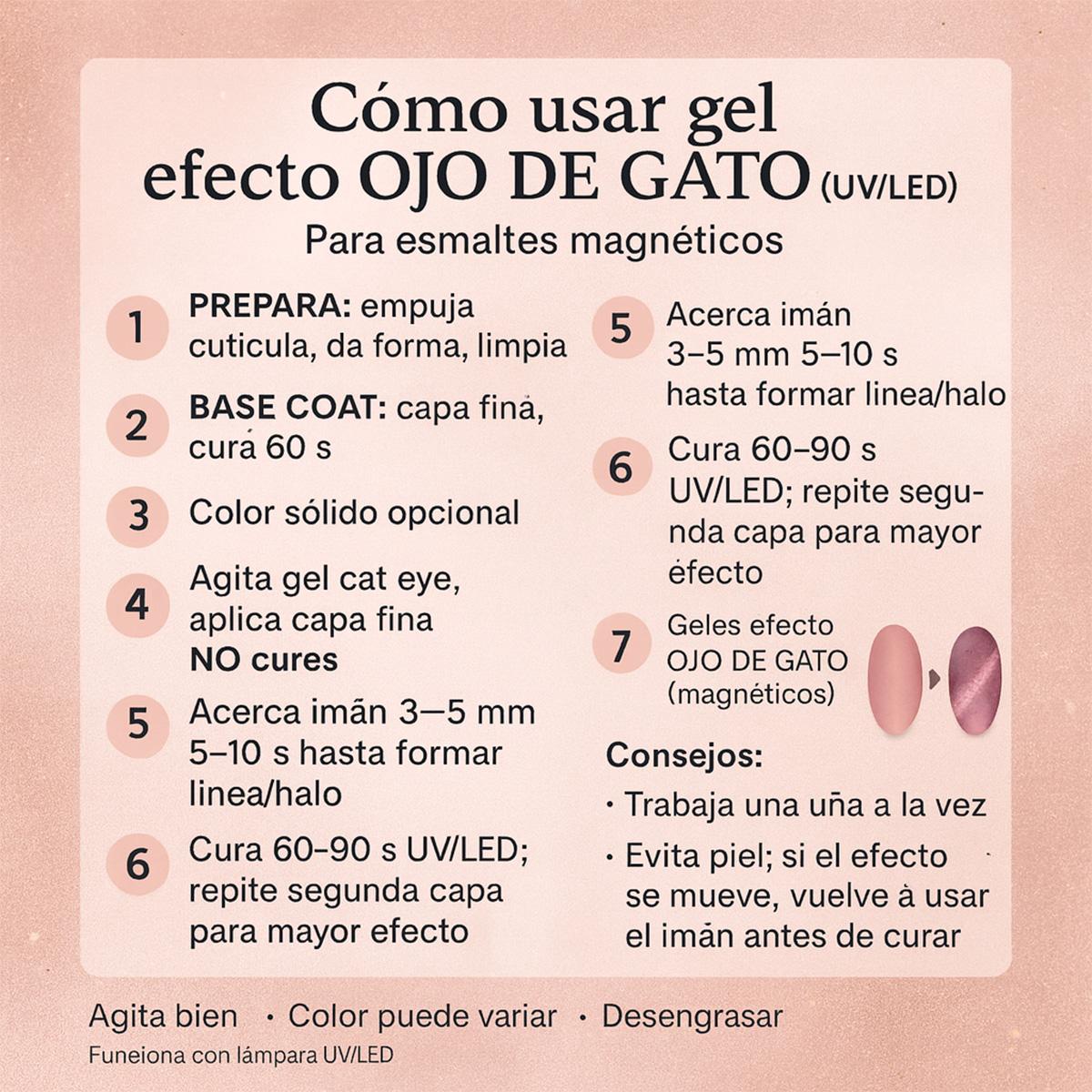 Miss Cherry Gel Unicornio LASER Efecto ojo de gato semipermanente UV/LED para uñas manicura