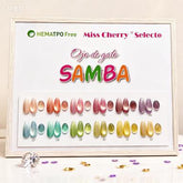 Miss Cherry Esmalte Efecto ojo de gato SAMBA 6 pcs gel semi permanente  UV LED para uñas manicura profesional Nails Art