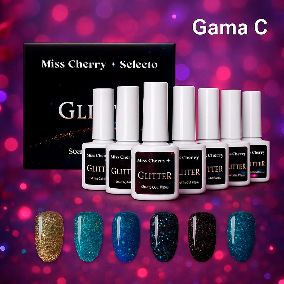Miss Cherry Gama GLITTER gel semi permanente UV LED