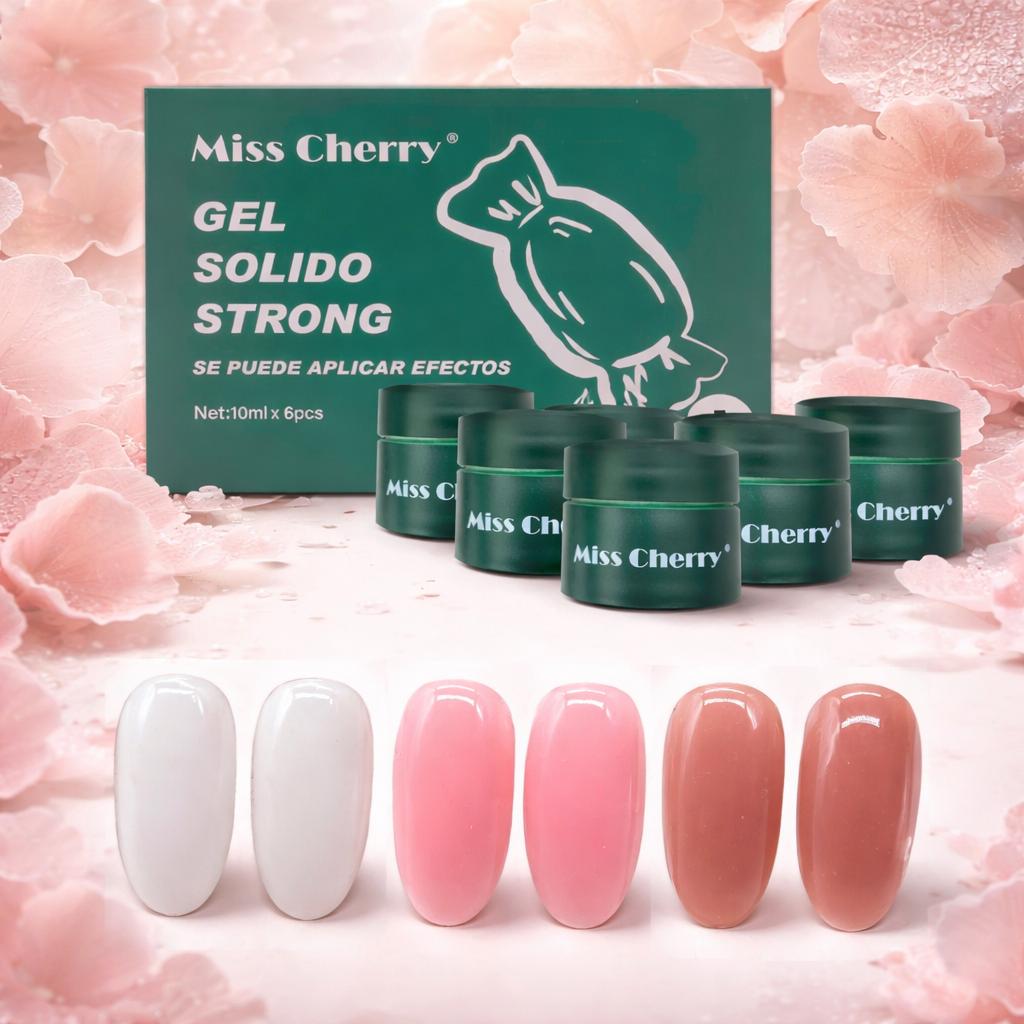 Miss Cherry GEL SOLIDO STRONG    10ml 6PZAS