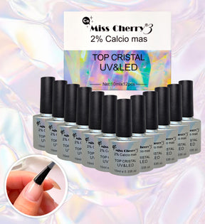 Miss Cherry Top Cristal UV&Led 10ml 12 pcs Uñas Esmalte