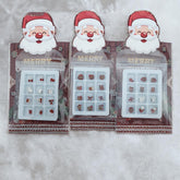 Miss Cherry Set de Adornos Navideños set de 3 Estuches de Charms de Resina Uñas Decoraciones Festivas Accesorios