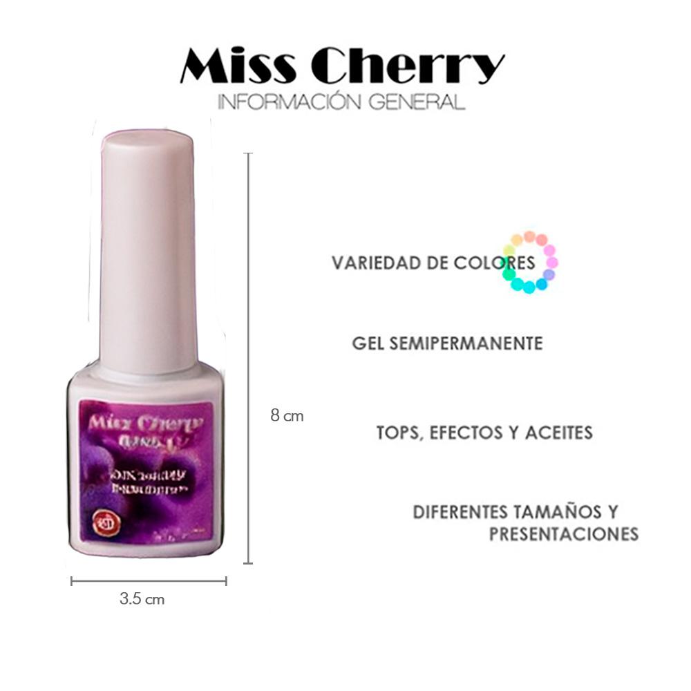 Miss Cherry Gel Esmalte Semipermanente para Uñas Ojo de Gato Uva 12 pzs 10 ml