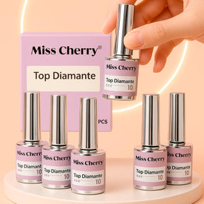 Miss Cherry Top coat Diamante profesional acabado brillante manicura Uñas Nail art