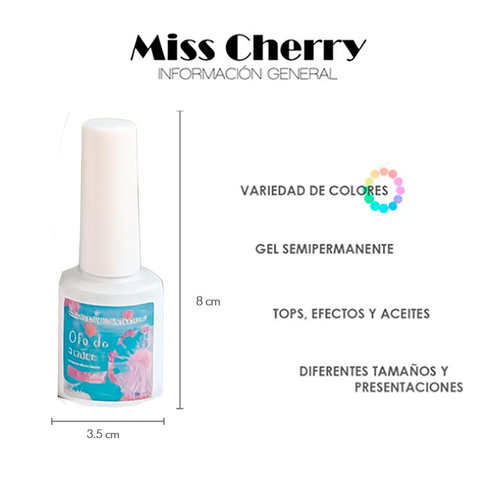 Miss Cherry Gel Esmalte Semipermanente para Uñas Ojo de Gato Sky 6 pzs 10 ml
