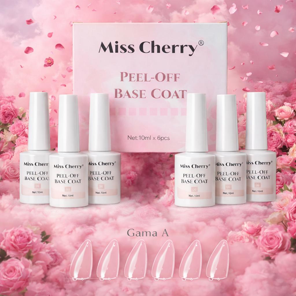 Miss Cherry PEEL-OFF Base coat practice gel facil de remover retiro despegable