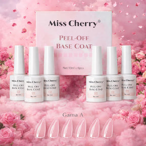 Miss Cherry PEEL-OFF Base coat practice gel facil de remover retiro despegable