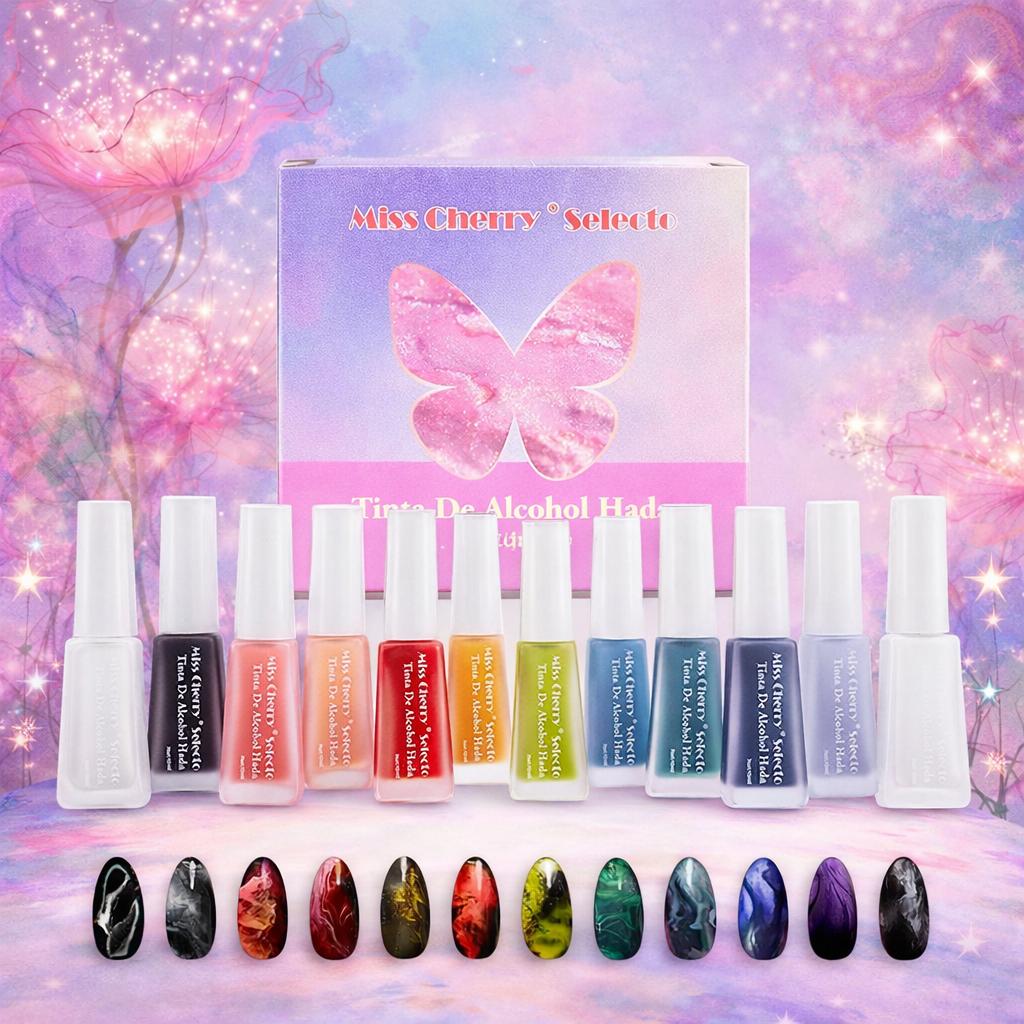 Miss Cherry Selecto Tinta de alcohol HADA 12 piezas 10ml