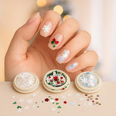 Miss Cherry Decoraciones Navideñas Set 6pz en Resina con Diseño Animado para Uñas, Accesorios DIY