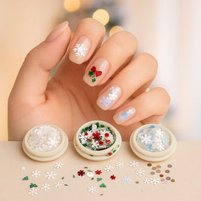 Miss Cherry Decoraciones Navideñas Set 6pz en Resina con Diseño Animado para Uñas, Accesorios DIY