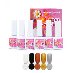Miss Chery Gel Expandible Incluye 1 base espandible y 5 colores profesionales gama para manicura en uñas UV LED