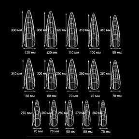 Miss Cherry 240 Tips Molde de extensión de uña para polygel acrigel profesional