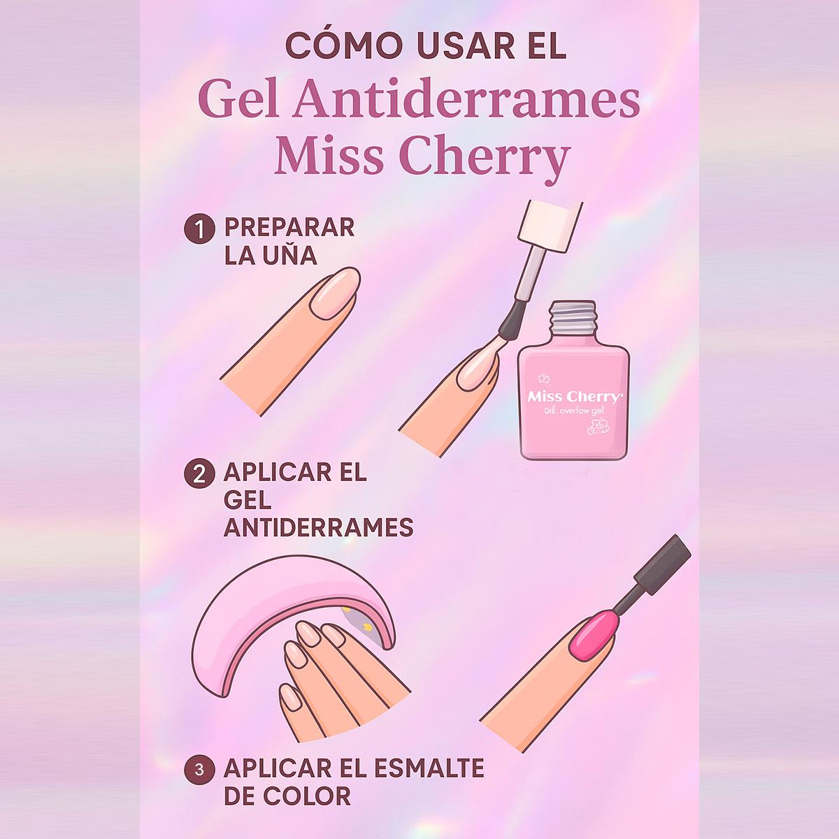 Miss Cherry Antiderrames Latex para manicura Anti Overflow Gel Esmaltes para Uñas Profesional