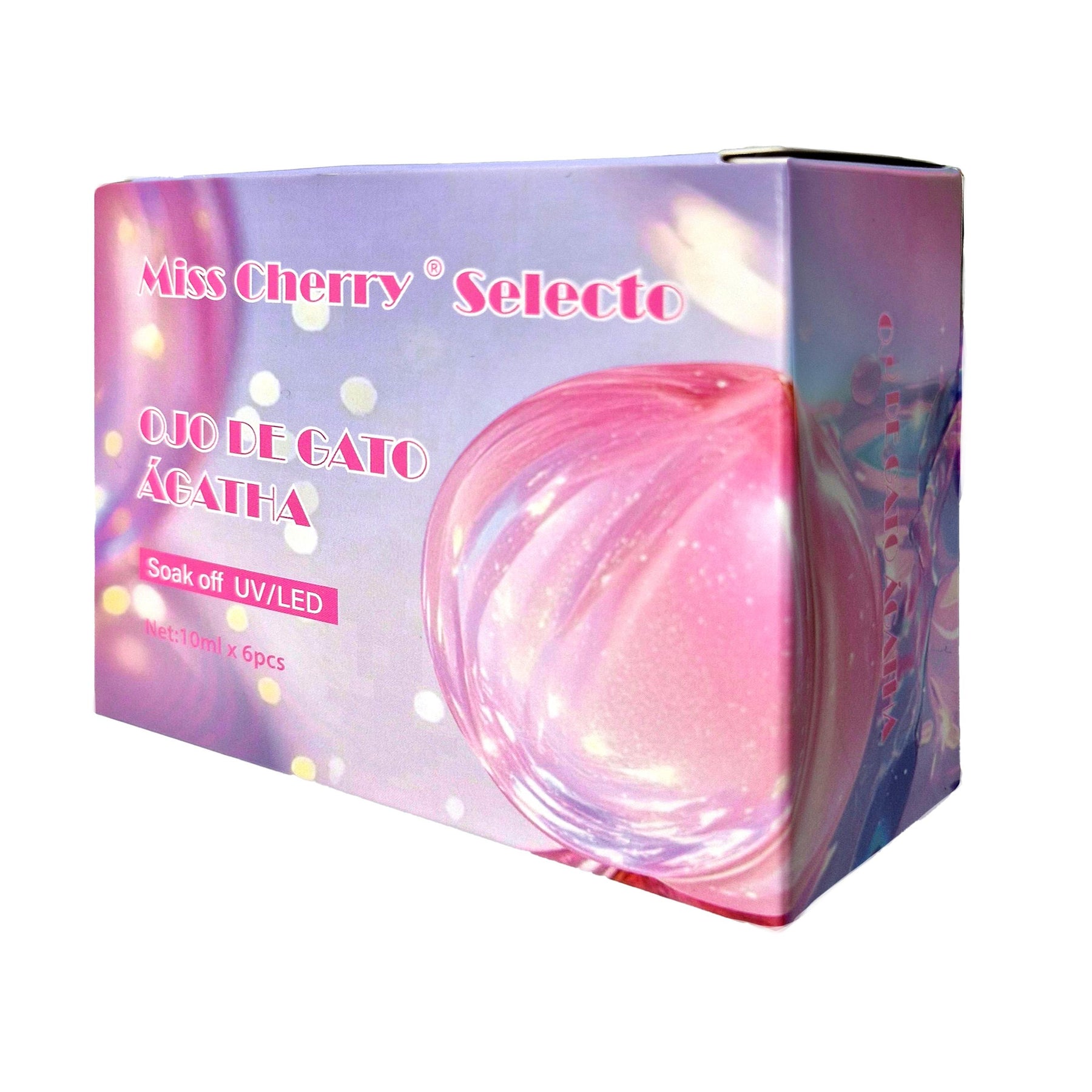 Miss Cherry Efecto ojo de gato Agatha gel semipermanente 10ml 6 Piezas