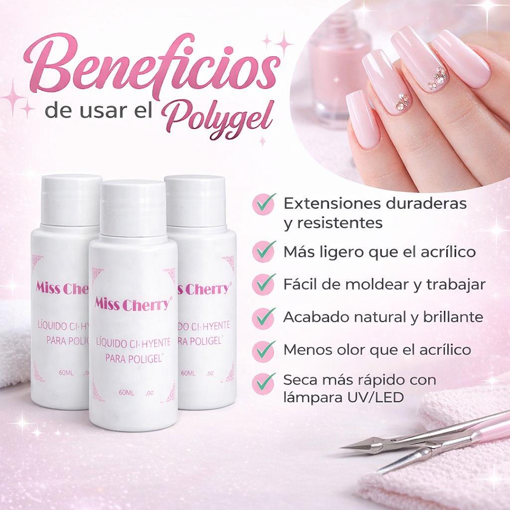 Miss Cherry Liquido Diluyente 60ml para polygel profesional