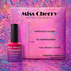 Miss Cherry Gama Camaleón gel semipermanente UV LED Glittergel Para Uña