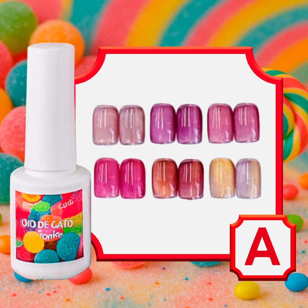 Miss Cherry Gel Esmalte Semipermanente para Uñas Ojo de Gato Suger 6 pzs 10 ml