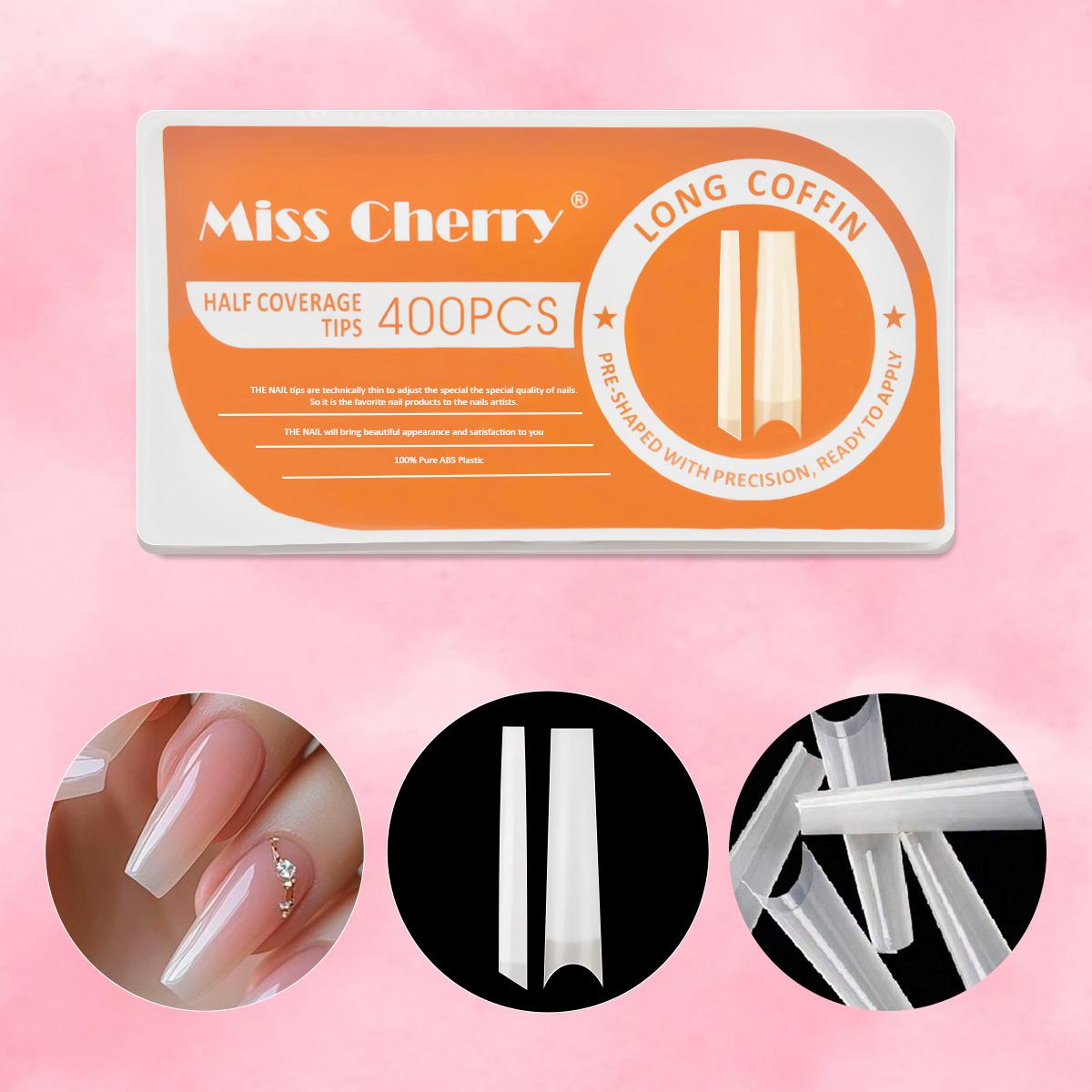 Miss Cherry Tips para el arte de las uñas acrilicas naturales 500 pcs