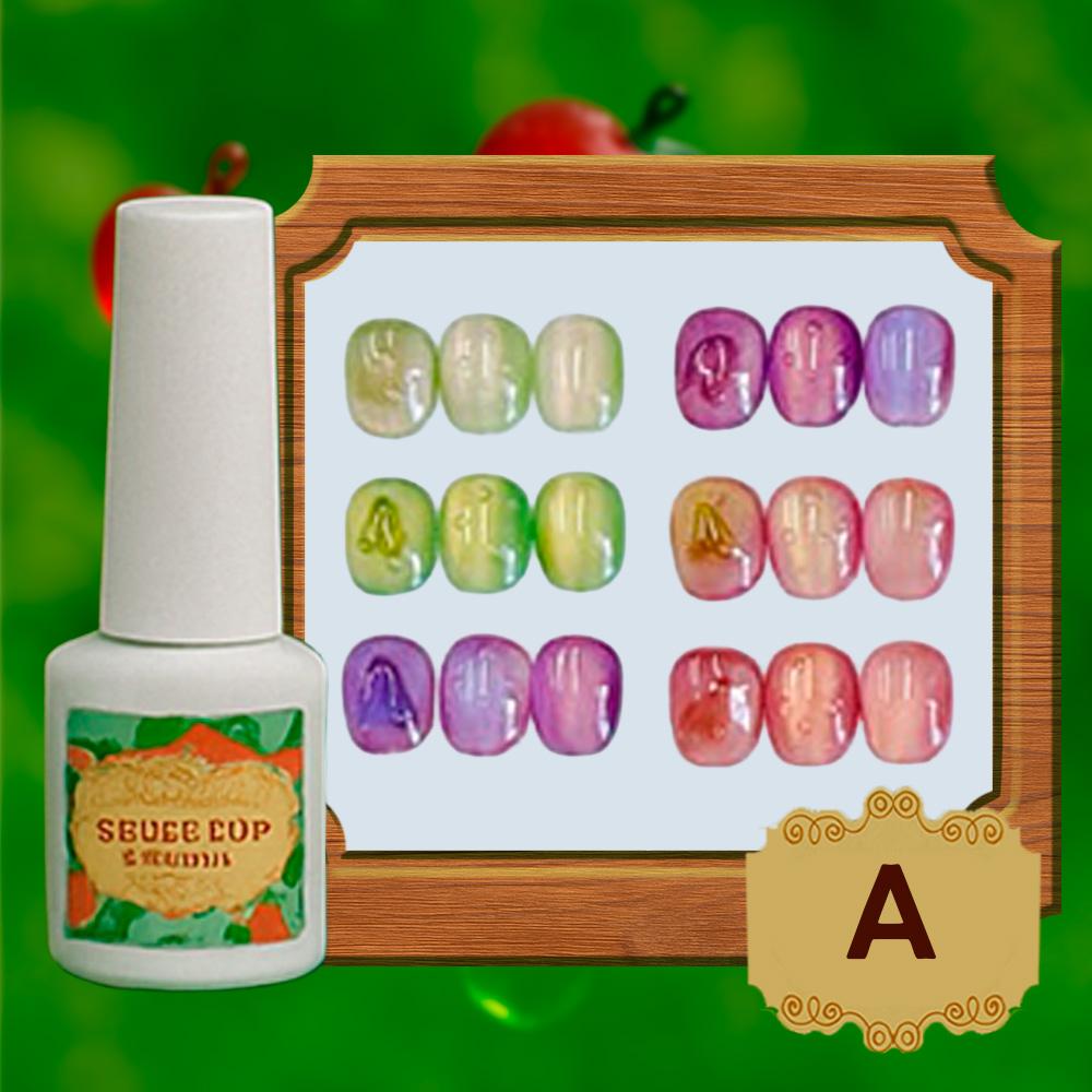 Miss Cherry Gel Esmalte Semipermanente para Uñas Ojo de Gato Frutal 6 pcs